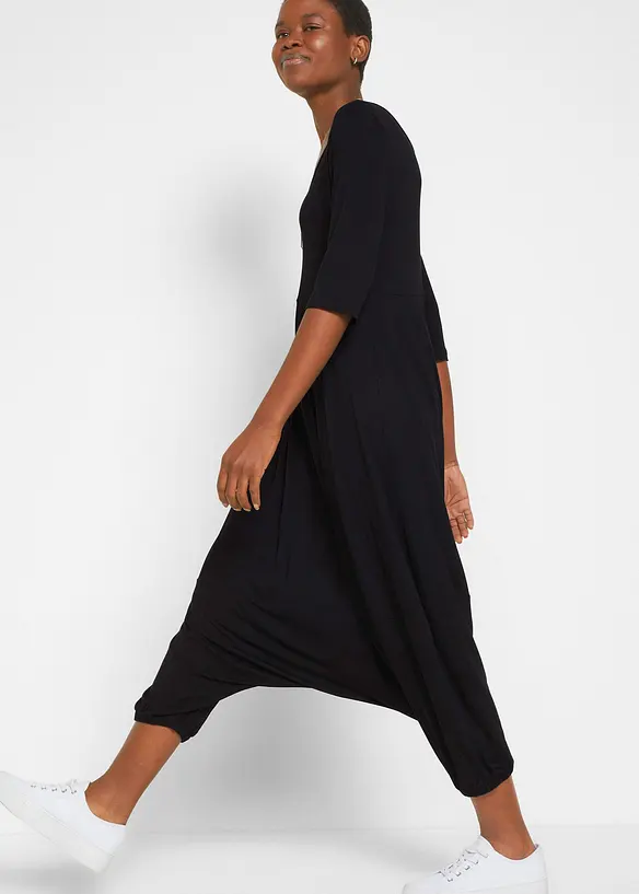 Jumpsuit med harembyxa i hållbar viskos, bonprix