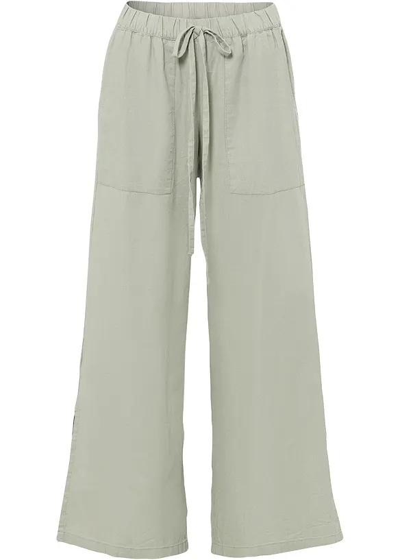 Marlenebyxa i linneblandning, bonprix