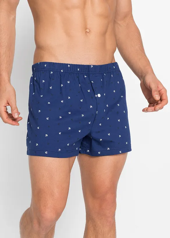 Ledigt skurna jerseyboxershorts (3-pack), bonprix