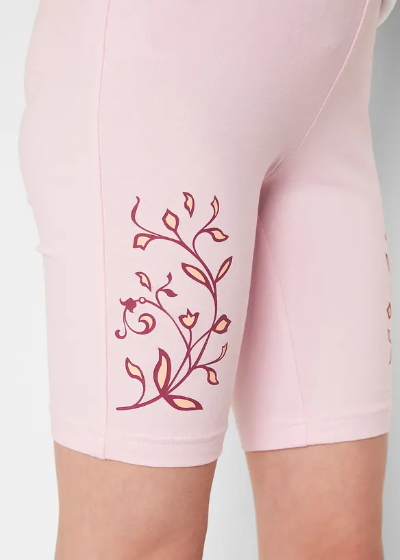 Cykelbyxa för barn med ekologisk bomull (2-pack), bonprix
