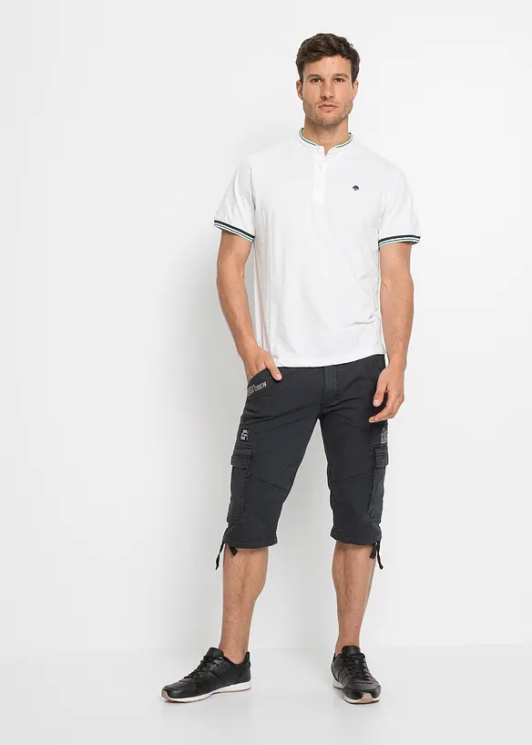 Långa bermudas med stretch och cargofickor, normal passform, bonprix