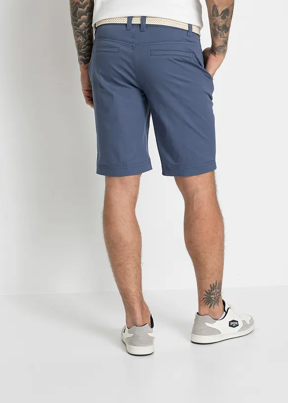 Stretchiga bermudas i chinosmodell med skärp, normal passform, bonprix