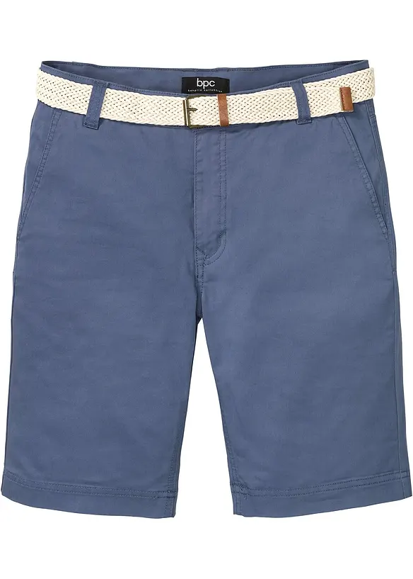 Stretchiga bermudas i chinosmodell med skärp, normal passform, bonprix