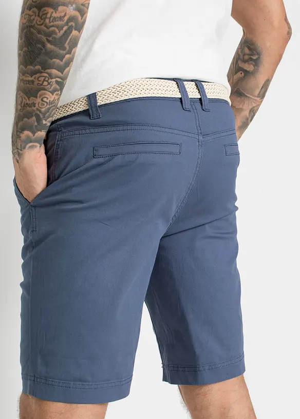 Stretchiga bermudas i chinosmodell med skärp, normal passform, bonprix