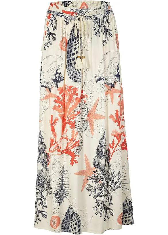 Maxikjol i f&ouml;ljsam viskos, bonprix