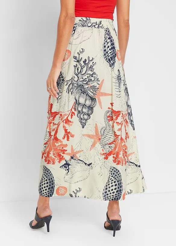 Maxikjol i f&ouml;ljsam viskos, bonprix