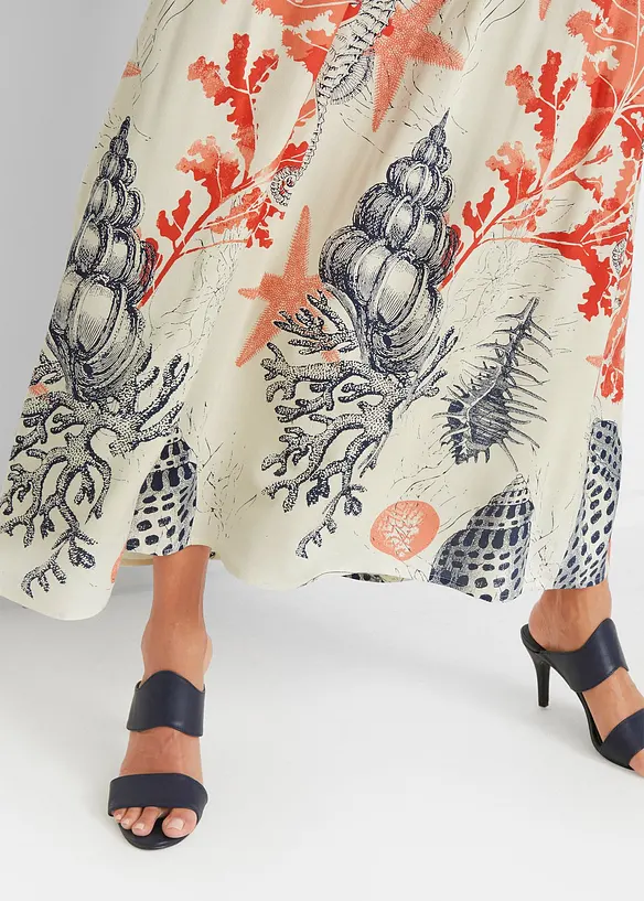 Maxikjol i f&ouml;ljsam viskos, bonprix