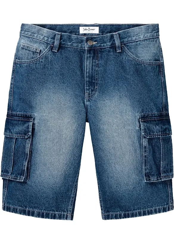Jeansshorts med cargofickor, Relaxed Fit, bonprix