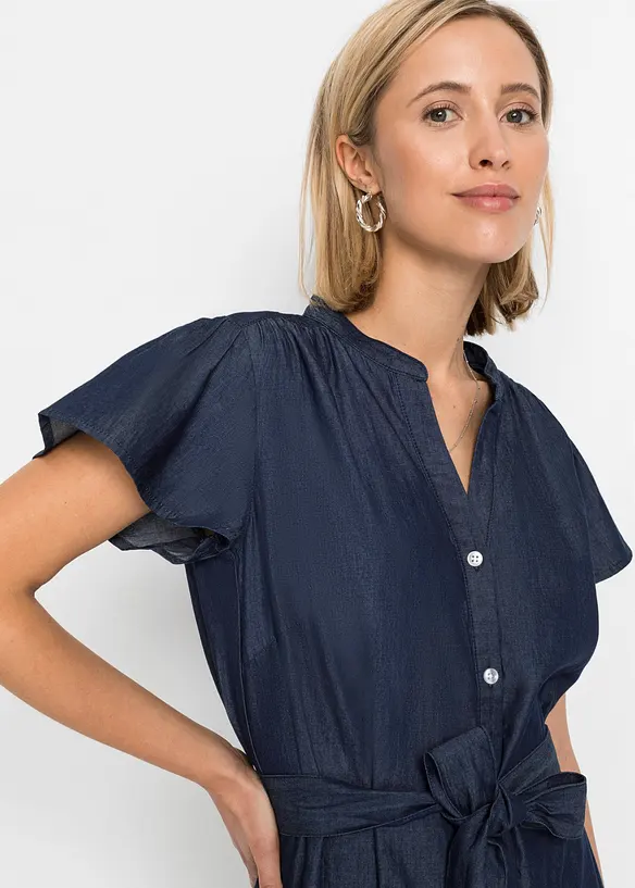 Jeansklänning av ekologisk bomull, bonprix
