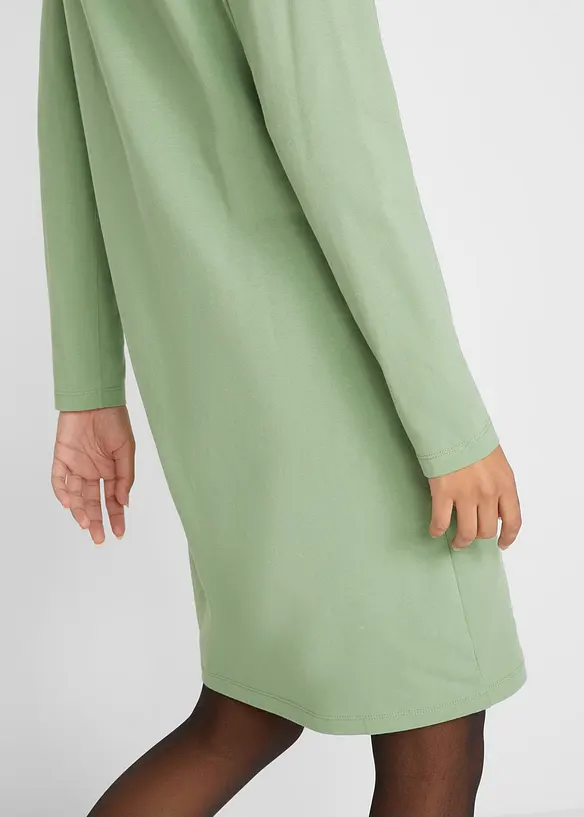 Jerseyklänning av bomull med stretch (2-pack), bonprix
