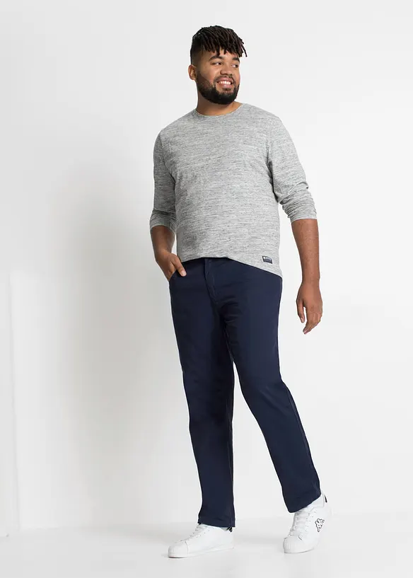 Melerad, l&aring;ng&auml;rmad T-shirt i bomullsmix (3-pack), bonprix