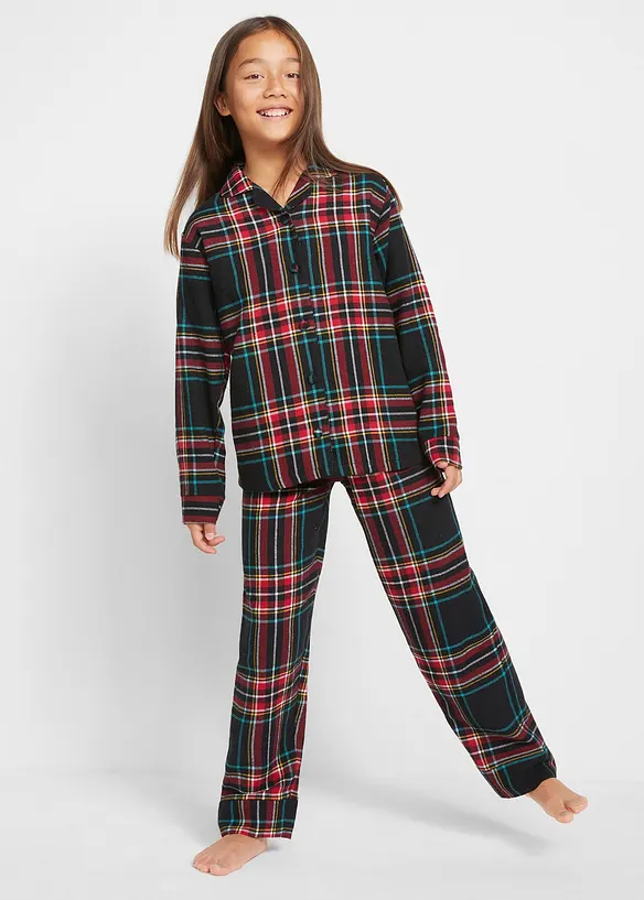 Pyjamas i mjuk flanell (2 delar), bonprix
