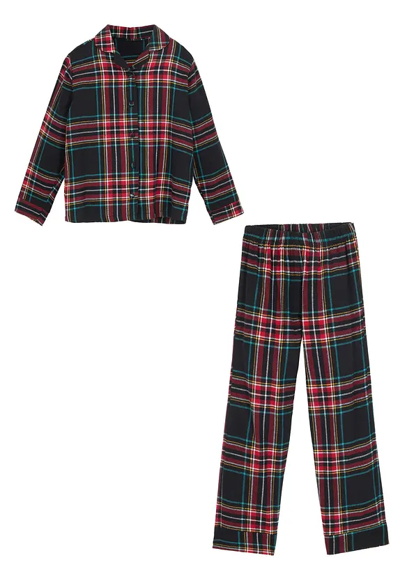 Pyjamas i mjuk flanell (2 delar), bonprix