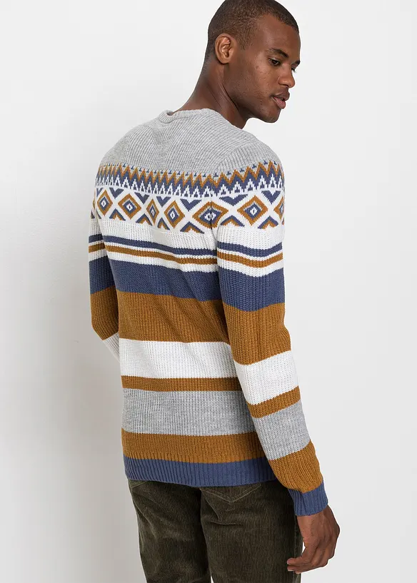 Mönstrad tröja, bonprix