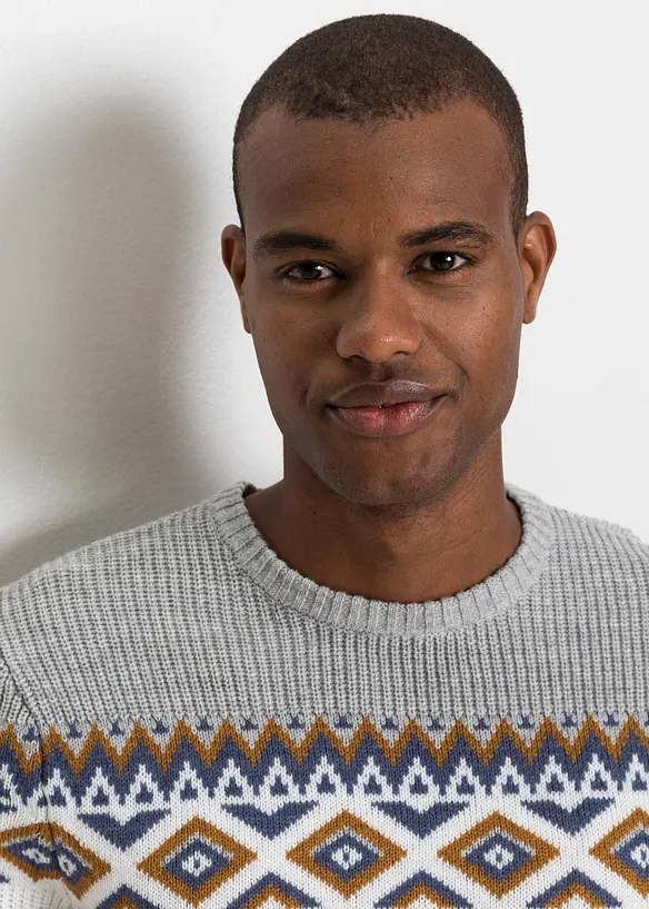 Mönstrad tröja, bonprix