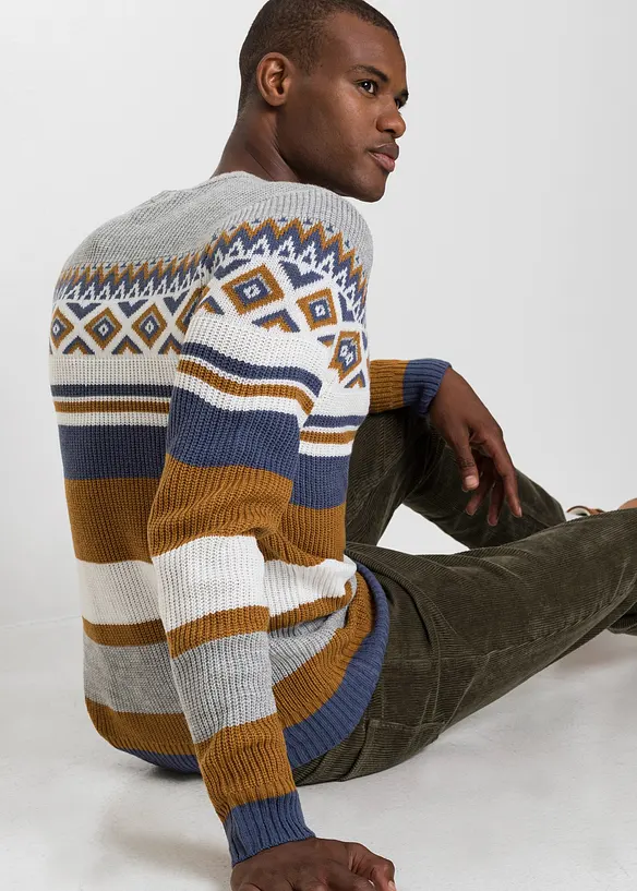 Mönstrad tröja, bonprix