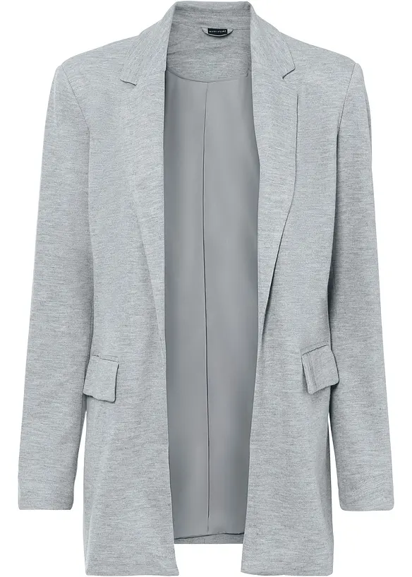 Lång jerseykavaj med fickor, bonprix