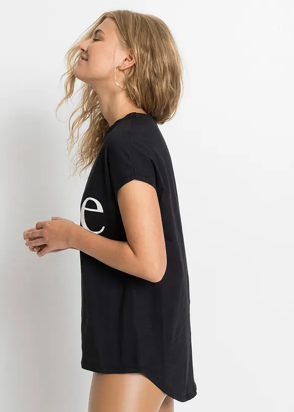 T-shirt med tryck i ren bomull, bonprix