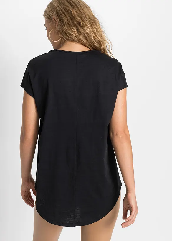 T-shirt med tryck i ren bomull, bonprix