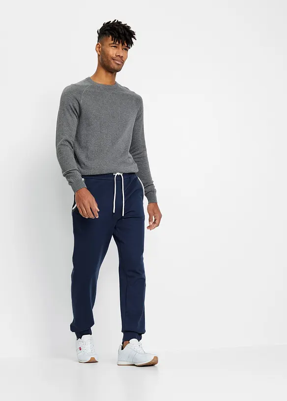 Finstickad tröja (2-pack) i bomull, bonprix