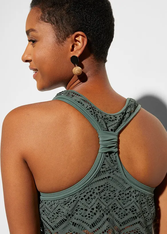 Tankini (2 delar) av spets, bonprix