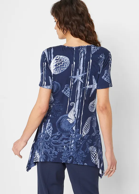 Lång topp av mjuk viskosmix, bonprix