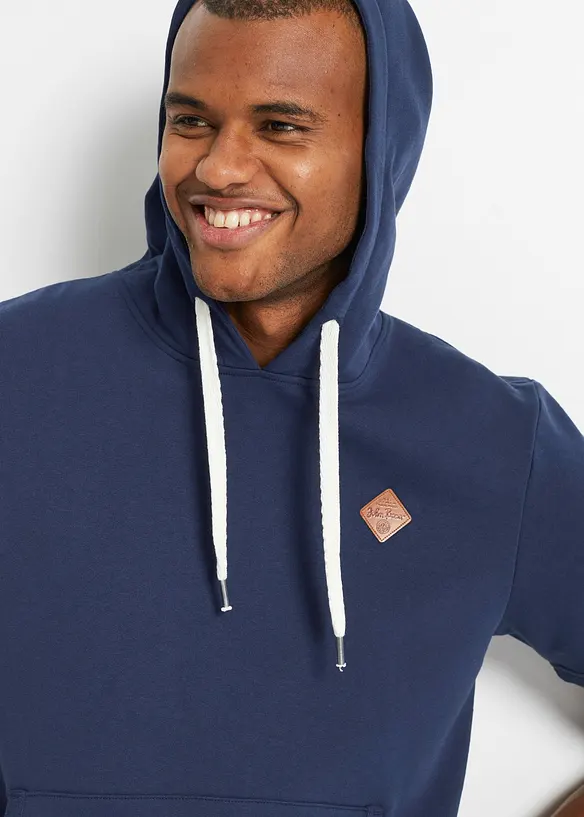 Kortärmad sweatshirt med huva, bonprix