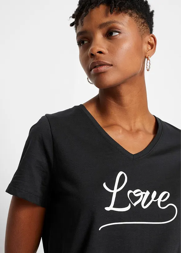 T-shirt med tryck, bonprix