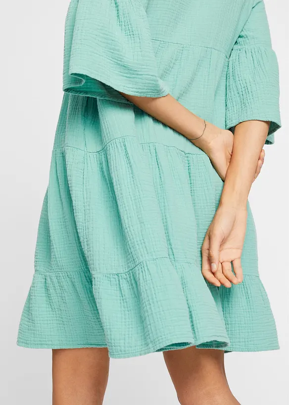 Tunikaklänning i muslin, bonprix