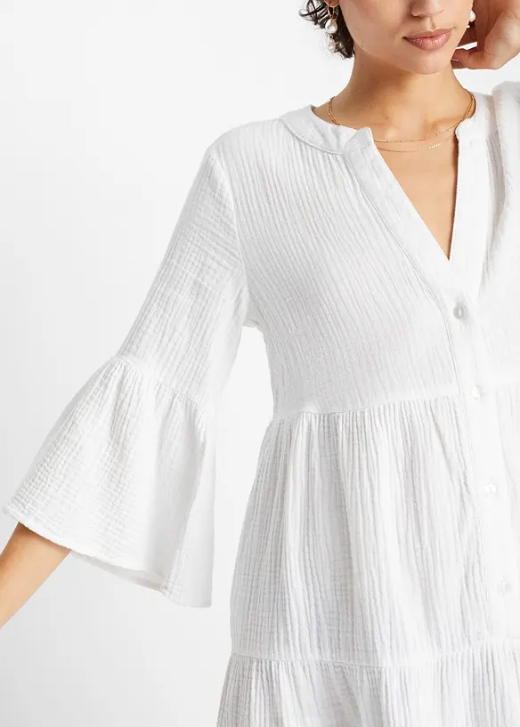 Tunikaklänning i muslin, bonprix