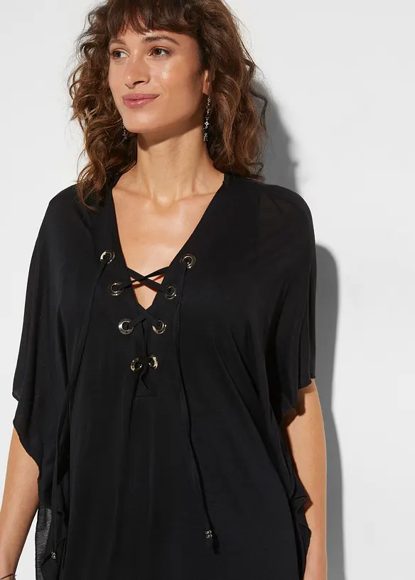 Transparent strandtunika i viskos, bonprix