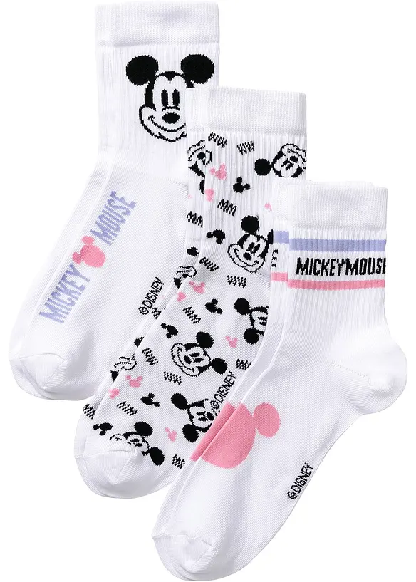 Strumpor med Musse Pigg-motiv (3-pack), Disney
