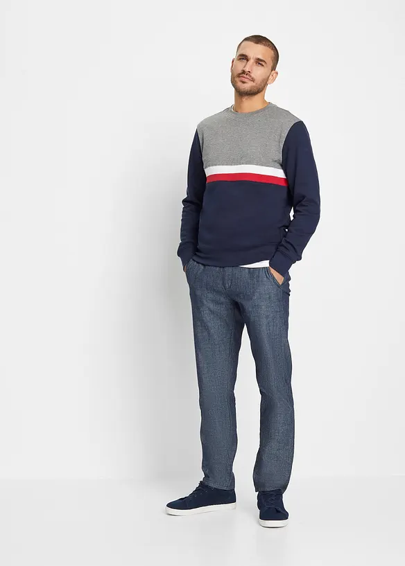 Chinos i chambray, normal passform, raka ben, bonprix