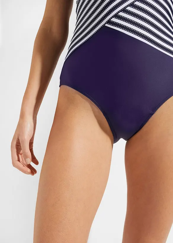 Baddräkt med omlottlook och medelhög formande effekt, bonprix