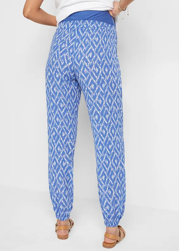Mammabyxa i luftig viskos, Loose Fit, bonprix