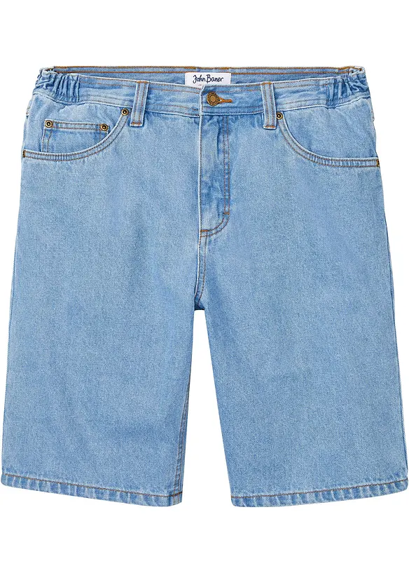 Jeansshorts med töjbar midja Classic Fit, bonprix