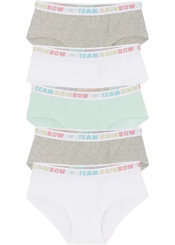 Hipstertrosa med mjuk bomull för barn (5-pack), bonprix