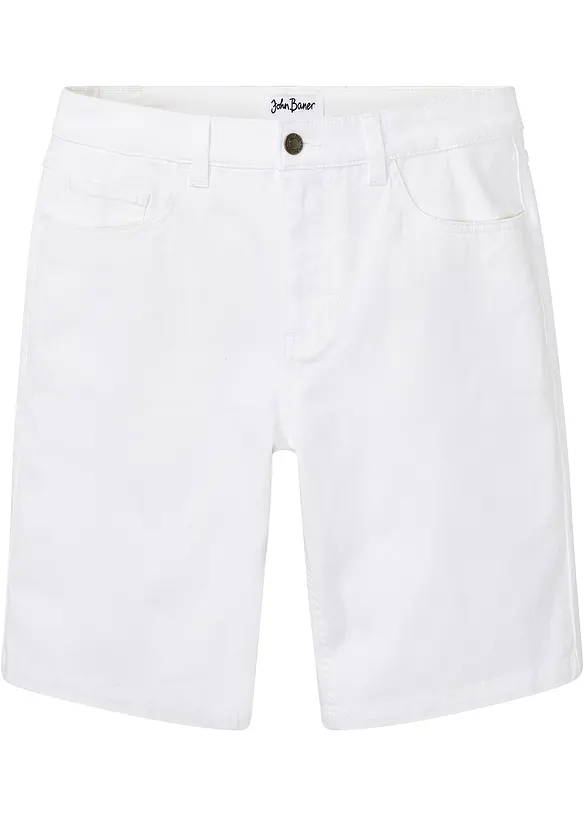 Stretchiga jeansbermudas, Classic Fit, bonprix