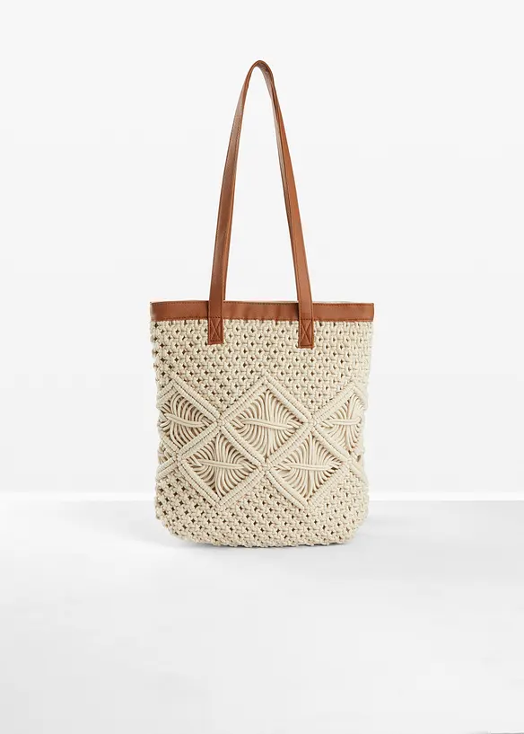 Shoppingväska i makramé, bonprix