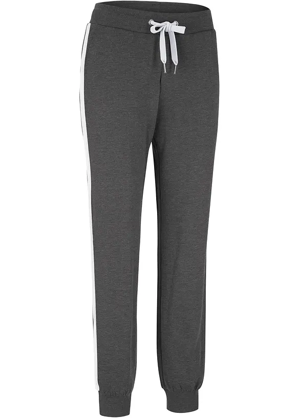 Joggingbyxa med muddar i bomullsmix, bonprix