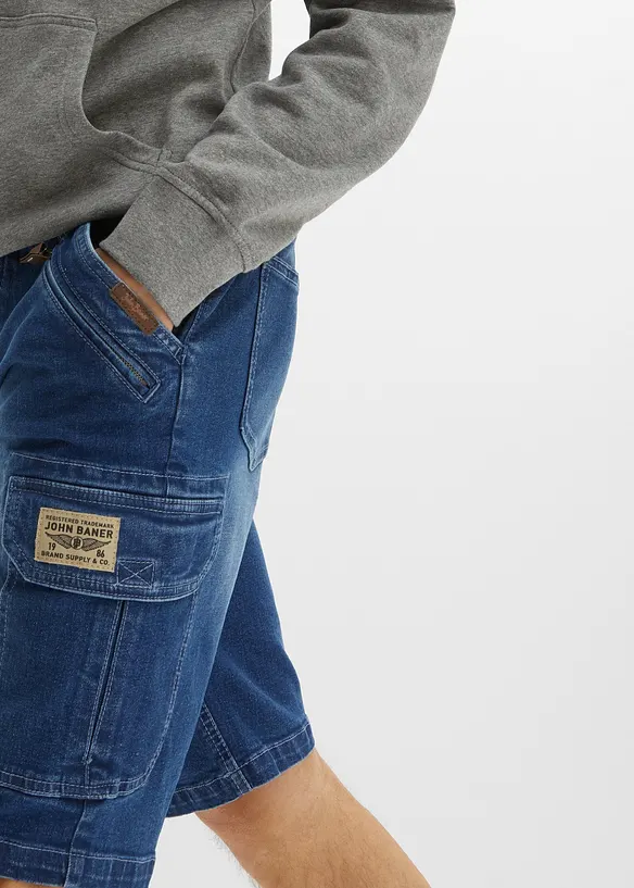 Jeansshorts i stretch, normal passform, bonprix