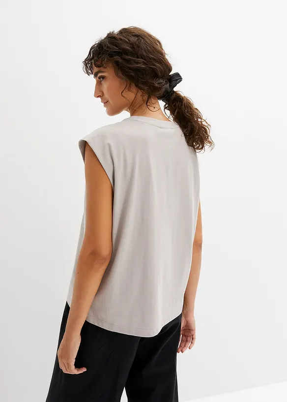 Oversizetopp med f&ouml;rst&auml;rkt axelparti, bonprix