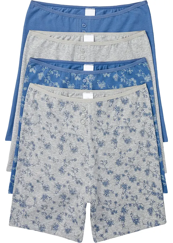Lång boxertrosa (4-pack), med ekologisk bomull, bonprix