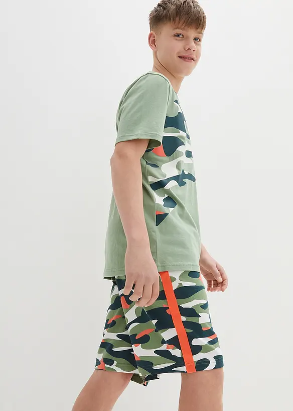 T-shirt och shorts i ren bomull för barn (2 delar), bonprix