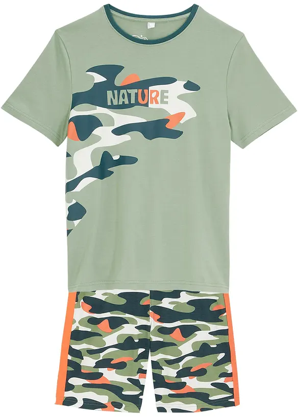 T-shirt och shorts i ren bomull för barn (2 delar), bonprix