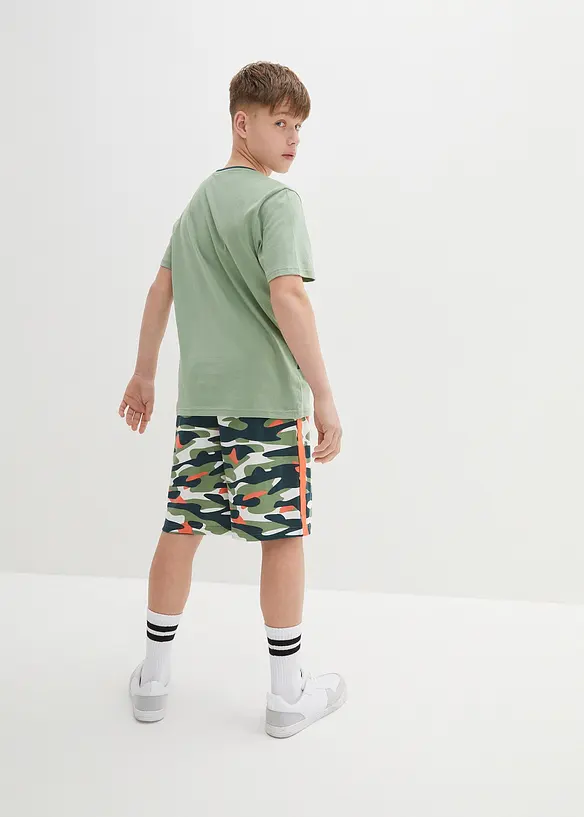 T-shirt och shorts i ren bomull för barn (2 delar), bonprix