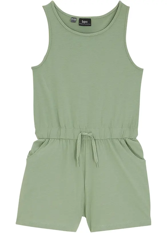 Jerseyjumpsuit i ren bomull för barn, bonprix