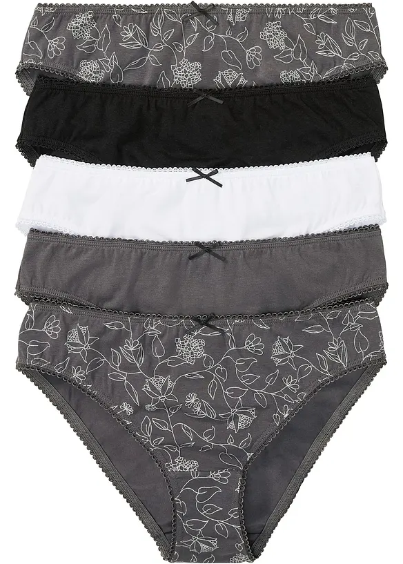Trosa med ekologisk bomull (5-pack), bonprix