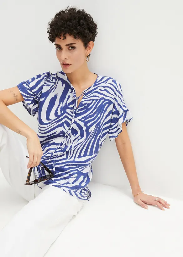 Avslappnad blustunika i viskos, bonprix