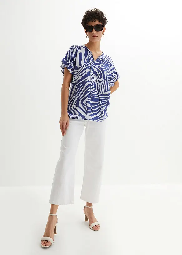 Avslappnad blustunika i viskos, bonprix